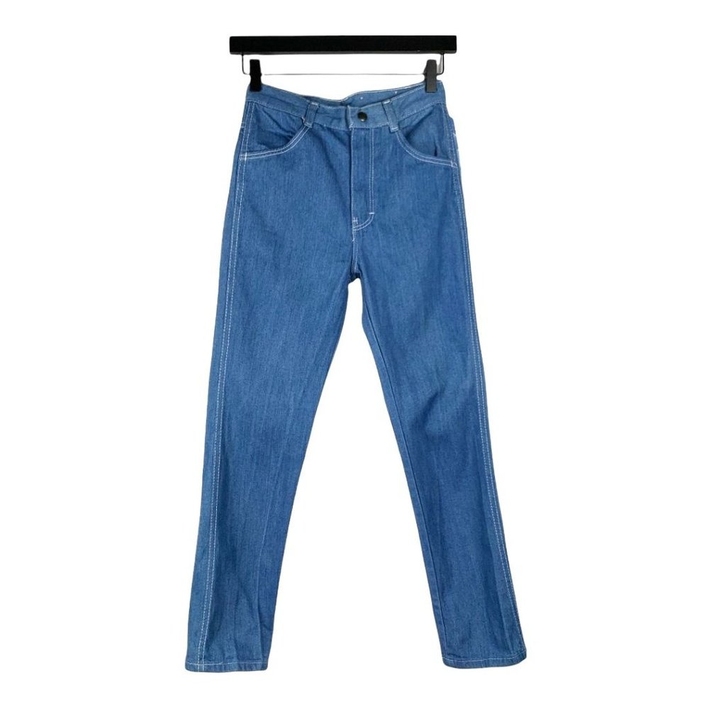 NOS Vintage Live Ins High Rise 100% Cotton Rigid Denim Medium Wash Jeans Sz 12